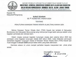 Taman Wisata Alam Kawah Ijen Ditutup Sementara!