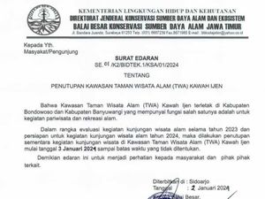 Taman Wisata Alam Kawah Ijen Ditutup Sementara! Taman Wisata Alam Kawah Ijen Ditutup Sementara!