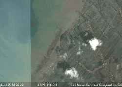 Penampakan Pulau Baru Arnavat Demak dari Citra Satelit 2014-2023