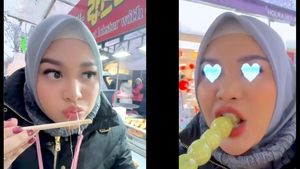 Aurel Hermansyah Jajan Oden hingga Tanghulu di Myeongdong