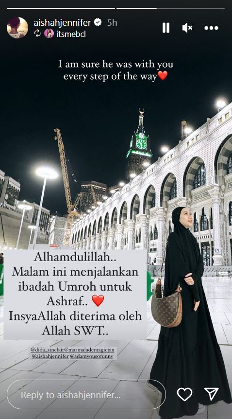 BCL melakukan badal umrah untuk Ashraf Sinclair