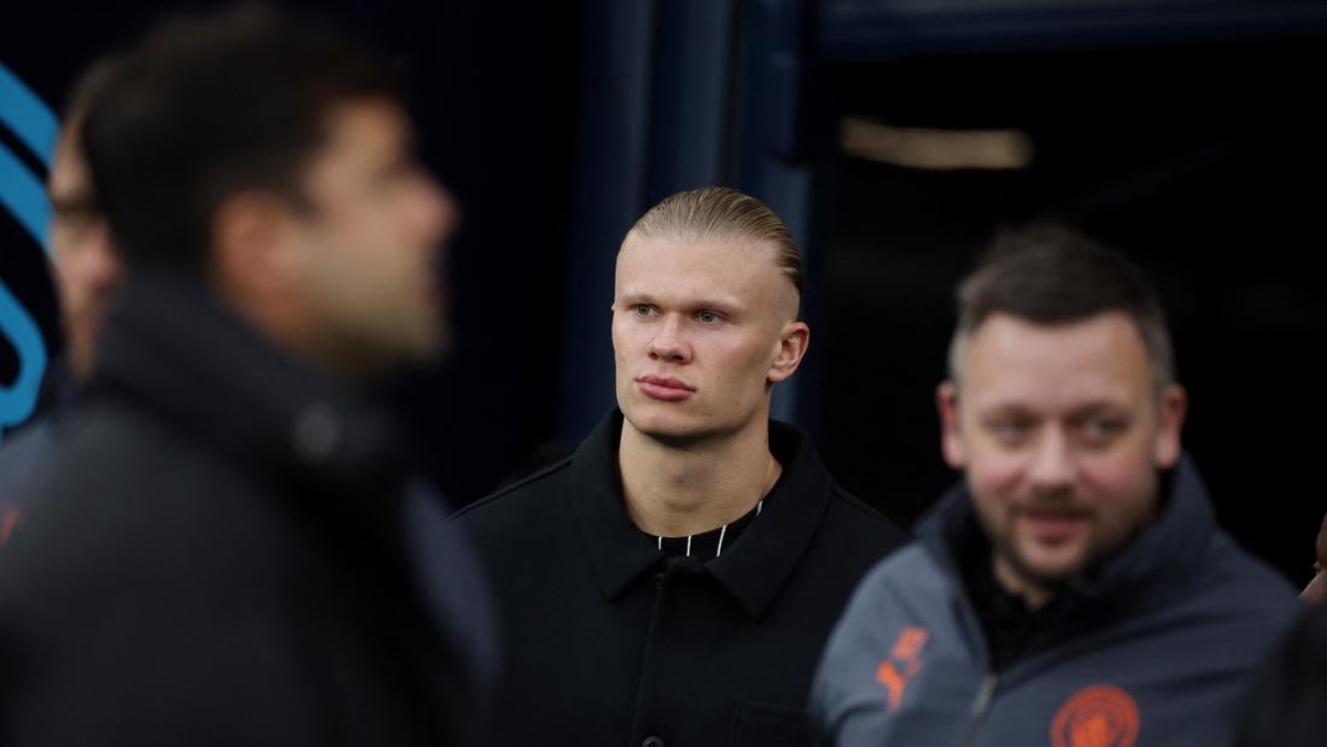 Erling Haaland siap main kala Manchester City menjamu Burnley. (Foto: REUTERS/PHIL NOBLE)