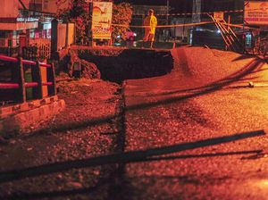 Jembatan Rusak Akibat Tergerus Banjir di Jambi