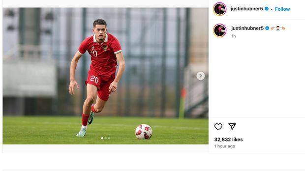 justin hubner timnas indonesia instagram justin hubner