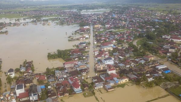 Penampakan Ribuan Rumah di Sungai Penuh Jambi Terendam Banjir