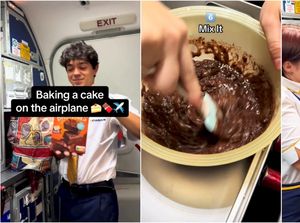 Nekat! Awak Kabin Ini Bikin Kue di Pesawat yang Sedang Terbang Nekat! Awak Kabin Ini Bikin Kue di Pesawat yang Sedang Terbang