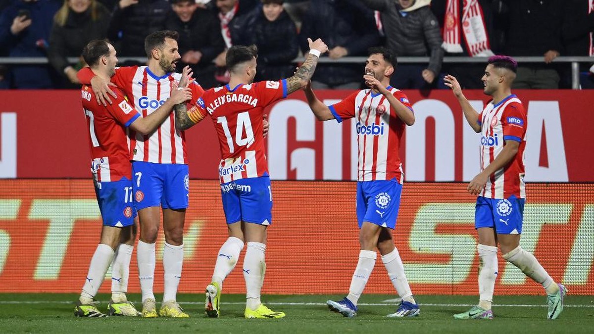 Girona berpeluang besar tampil di Liga Champions musim depan. Foto: AFP/PAU BARRENA