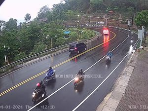 Lalin Jalan Wonosari Sore Ini Lancar, Bambu Roboh Sudah Terkondisikan