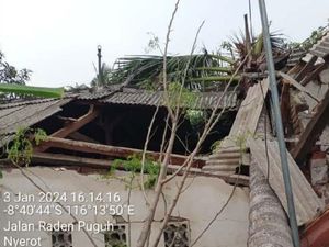 Rumah Lansia di Lombok Tengah Roboh Tertimpa Pohon, Timbulkan 2 Korban Luka