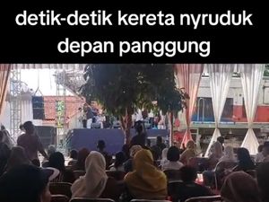 Pernikahan Viral Bikin Netizen Takjub, Ada Kereta Lewat Saat Resepsi Digelar