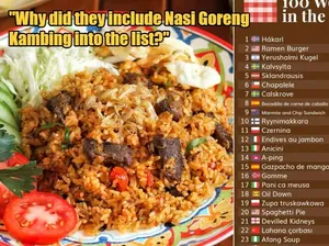 Nasi Goreng Kambing Jadi Makanan Terburuk,  Netizen Ngomel