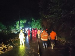 Jalur Utama Telaga Sarangan Magetan Longsor