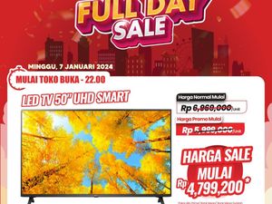TV LED 50 UHD Smart TV di Transmart Full Day Sale Diskon Rp 2,2 Juta TV LED 50 UHD Smart TV di Transmart Full Day Sale Diskon Rp 2,2 Juta