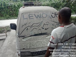 Gunung Lewotobi Laki-Laki Kembali Erupsi, Hujan Abu Kagetkan Warga