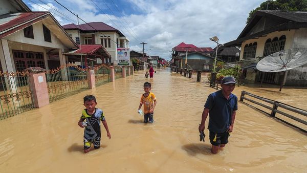 Penampakan Sungai Penuh di Jambi yang Kembali Dilanda Banjir