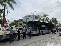 Kala Bus Listrik yang Baru Diresmikan Pemkot Medan Mogok di Jalan