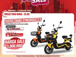 Sepeda Listrik di Transmart Full Day Sale Diskon Jutaan Rupiah