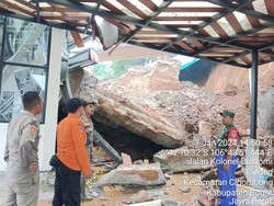 Tembok Penahan Tanah di Bogor Longsor, Timpa Bangunan Stasiun Maseng