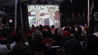 Suasana Nobar TPD Ganjar-Mahfud di Kebayoran Baru