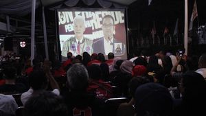 Suasana Nobar TPD Ganjar-Mahfud di Kebayoran Baru