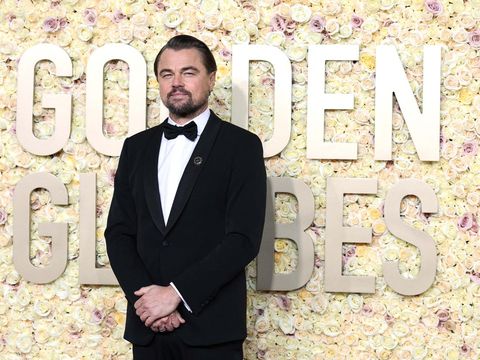 Leonardo DiCaprio menghadiri Penghargaan Golden Globes Tahunan ke-81 di Beverly Hills, California, AS, 7 Januari 2024. (REUTERS/Mike Blake)