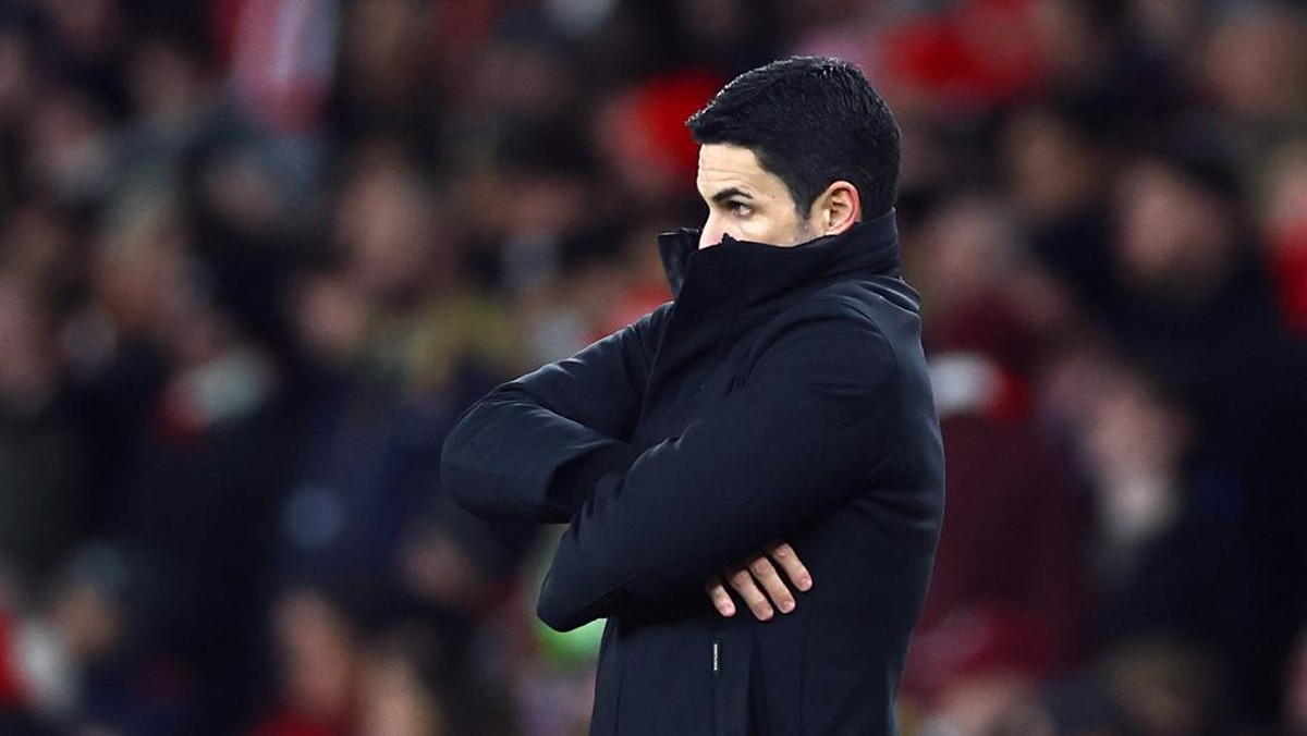 Manajer Arsenal Mikel Arteta frustrasi melihat timnya disingkirkan Liverpool di Babak Ketiga Piala FA (Action Images via Reuters/MATTHEW CHILDS)