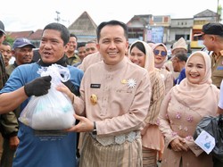 Datangi Pasar Indralaya, Pj Gubernur Sumsel Sebut Harga Pangan Stabil