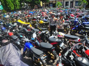 700 Motor Knalpot Brong di Kudus Disita Polisi