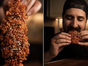 Bikin Ngiler! Fried Chicken Dibalut Remahan Mie dan Saus Mie Pedas