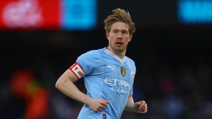 Soccer Football -  FA Cup - Third Round - Manchester City v Huddersfield Town - Etihad Stadium, Manchester, Britain - January 7, 2024 Manchester Citys Kevin De Bruyne Action Images via Reuters/Lee Smith
