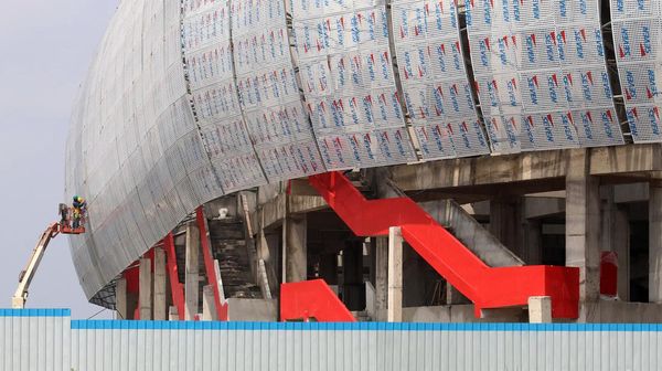 Progres Terkini Pembangunan Stadion Gelora Daha Jayati Kediri