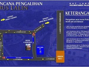 Arus Lalu Lintas di Palembang Dialihkan Jelang Kedatangan Prabowo