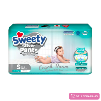 Sweety Silver Pants Popok Bayi Ukuran S