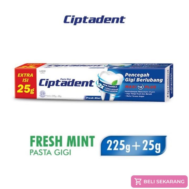 Cipadent Fresh Mint Pasta Gigi Maxi 12 Plus Jumbo Size