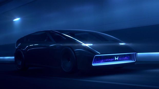 Saloon, salah satu dari dua model konsep mobil listrik Honda 0 yang dipamerkan di CES 2024.