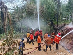 Semburan Api Besar dari Sumur Bor di Pamekasan Berhasil Diatasi