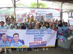 Kini Paguyuban PKL Banten yang Ikut Gabung Gaspoll Dukung Prabowo-Gibran