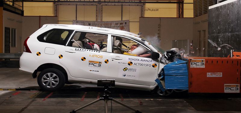 uji tabrak Avanza 2013 ASEAN NCAP