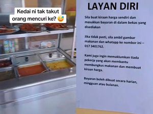 Tak Takut Rugi! Warung Makan Ini Persilakan Pelanggan Ambil Apa Saja
