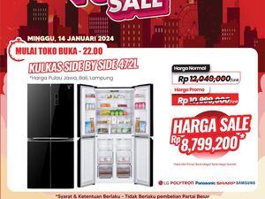 Cuma di Transmart Full Day Sale, Kulkas Dua Pintu Harganya Semurah Ini!