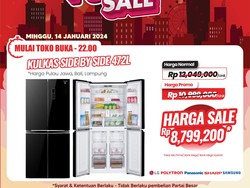 Cuma di Transmart Full Day Sale, Kulkas Dua Pintu Harganya Semurah Ini!