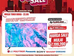 Gebyar Diskon Transmart Full Day Sale Hadir Lagi! TV 65 Inch Diskon Rp 4 Jutaan