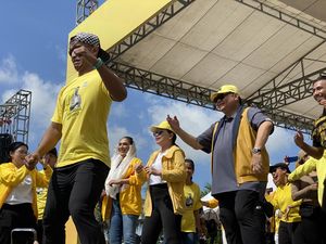 Senam Gemoy di Lombok, Airlangga Ajak Kader Menangkan Prabowo-Gibran