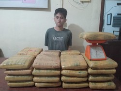 Pengendara Motor di Sidimpuan Kepergok Polisi Bawa 35 Kg Ganja