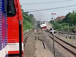 KA Pandalungan Anjlok 200 Meter Sebelum Stasiun Tanggulangin Sidoarjo