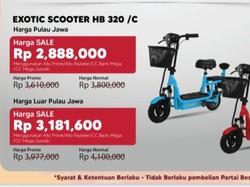 Beli Sepeda Listrik di Transmart Full Day Sale Bisa Hemat Rp 1,8 Jutaan!