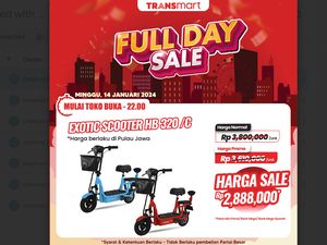 Sepeda Listrik Diskon Gede di Transmart Full Day, Segera Angkut Sepeda Listrik Diskon Gede di Transmart Full Day, Segera Angkut