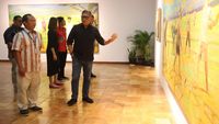 Hasto Kristiyanto Dibuat Kagum Pameran Lukisan Ratu Adil Karya Budi Ubrux