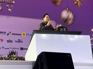 Acara Natal Kementerian BUMN, Erick Thohir Titip Jaga Toleransi ke Prabowo