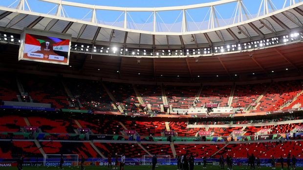 Soccer Football - AFC Asian Cup - Group D - Indonesia v Iraq - Ahmad bin Ali Stadium, Al Rayyan, Qatar - January 15, 2024  General view inside the stadium before the match REUTERS/Ibraheem Al Omari